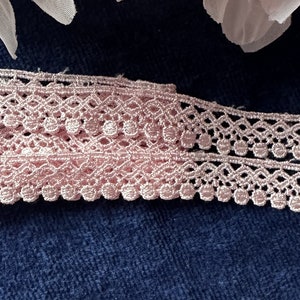 5/8 inch wide pink or light blue lace trim price per yard