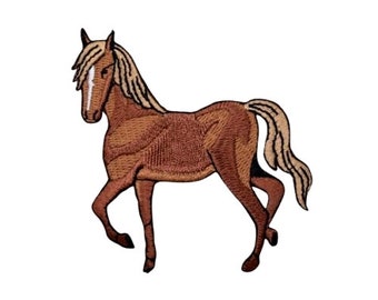 IRON ON PATCH applique Horse Measures 1-5/8" x 1-1/2"