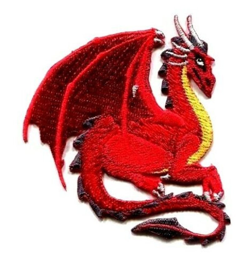 DRAGON Iron on Patch Applique 2 5/8 X 3 Inch Etsy