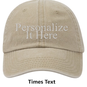 Personalized Dad Hat: Vintage Embroidered Cotton Baseball Cap