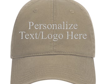 Your Text/Logo Here - Personalized Dad Hat - Vintage Custom Hat - Embroidered Hat - Initial Cap - Customized Hat - Baseball Cap