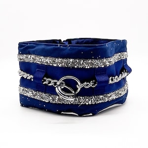 Silky Padded Hair-Saver Collar for Full-Coated Dogs - Stardust - Poodle Collar - MULTIPLE SIZES AVAILABLE