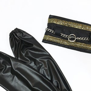 Adriatisches Haustier-Accessoire-Set - seidig gepolstertes Halsband - wasserdichte Leggings für Hunde - mehrere Größen erhältlich