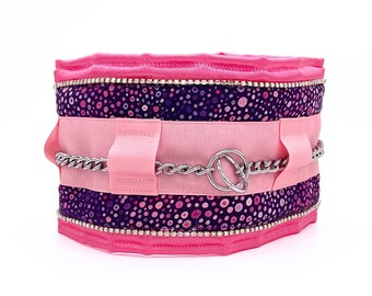 Silky Padded Hair-Saver Collar for Full-Coated Dogs - Barbie Girl - Poodle Collar - MULTIPLE SIZES AVAILABLE