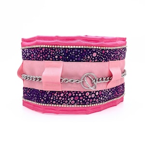 Silky Padded Hair-Saver Collar for Full-Coated Dogs - Barbie Girl - Poodle Collar - MULTIPLE SIZES AVAILABLE