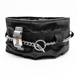 Silky Padded Hair-Saver Collar for Full-Coated Dogs - Black Solid - Poodle Collar - MULTIPLE SIZES AVAILABLE
