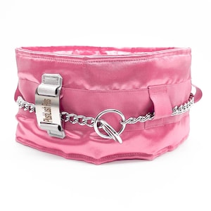 Silky Padded Hair-Saver Collar for Full-Coated Dogs - Pink Solid - Poodle Collar - MULTIPLE SIZES AVAILABLE