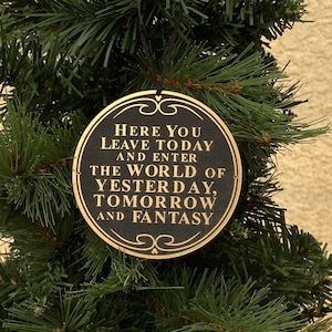 Disney World Entrance Plaque Ornament image 1