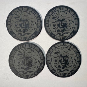 Madame Leota Stone Coasters with Quotes