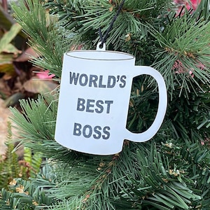 The Office Inspired World&#39;s Best Boss Mug Ornament