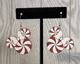 Minnie Mouse Peppermint Earrings