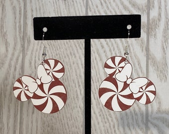 Minnie Mouse Peppermint Earrings