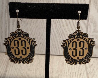 Disneyland Club 33 Earrings