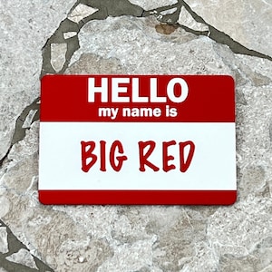 Custom Engraved - Wearable Plastic Name Badge - Hello My Name Is - Reusable Name Tag