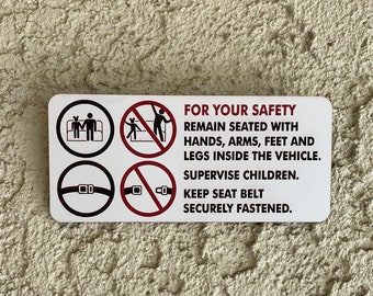 Disney Inspired Seat Belt Safety Sign