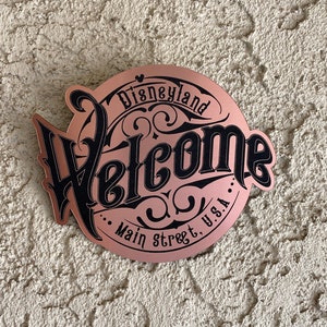 Disneyland Welcome Sign - Rose Gold