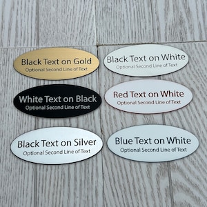 Custom Personalized Engraved Name Badges - Reusable Name Tags - Professional Name Badges - Multiple Colors and Fonts