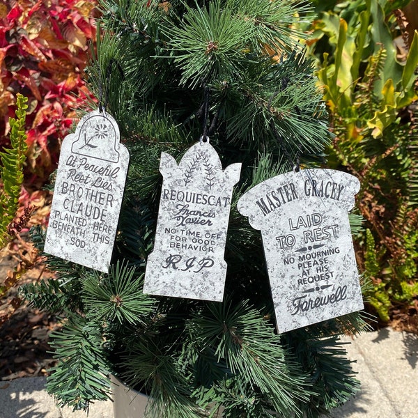 Haunted Mansion Gravestone Ornaments