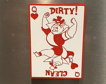 Queen of Hearts Dishwasher Clean/Dirty Magnet