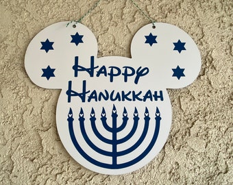Disney Mickey Happy Hanukkah Sign