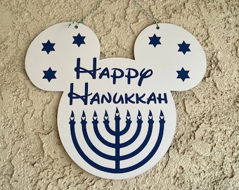 Disney Mickey Happy Hanukkah Sign