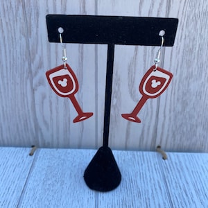 Mickey themed Wine Earrings