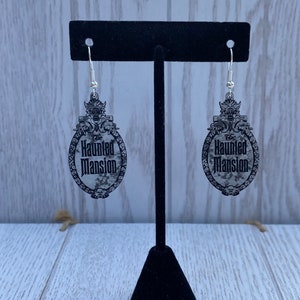 Haunted Mansion Entrance Plaque Earrings