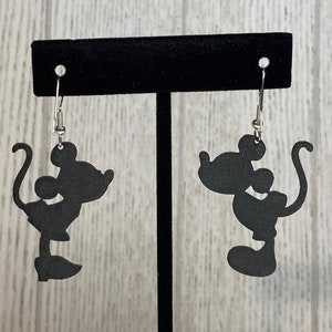 Mickey & Minnie kissing earrings