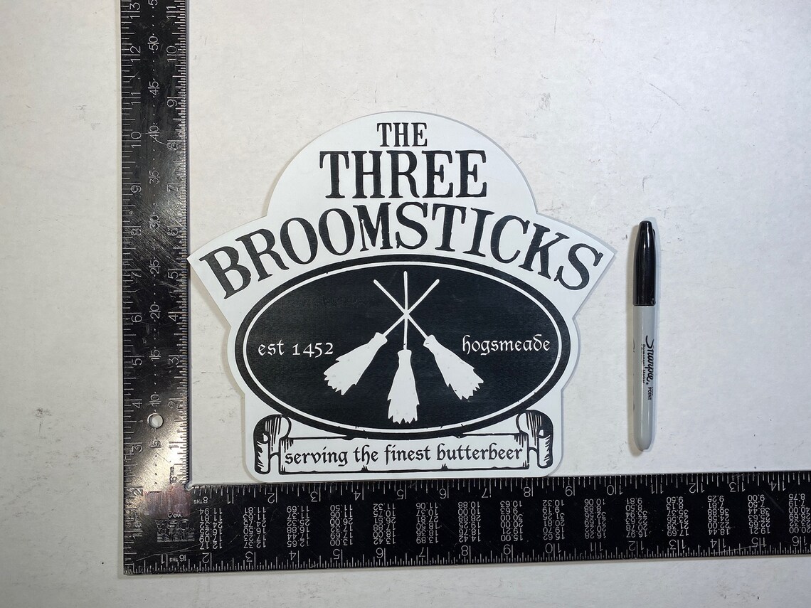 The Three Broomsticks Wall Sign | Etsy