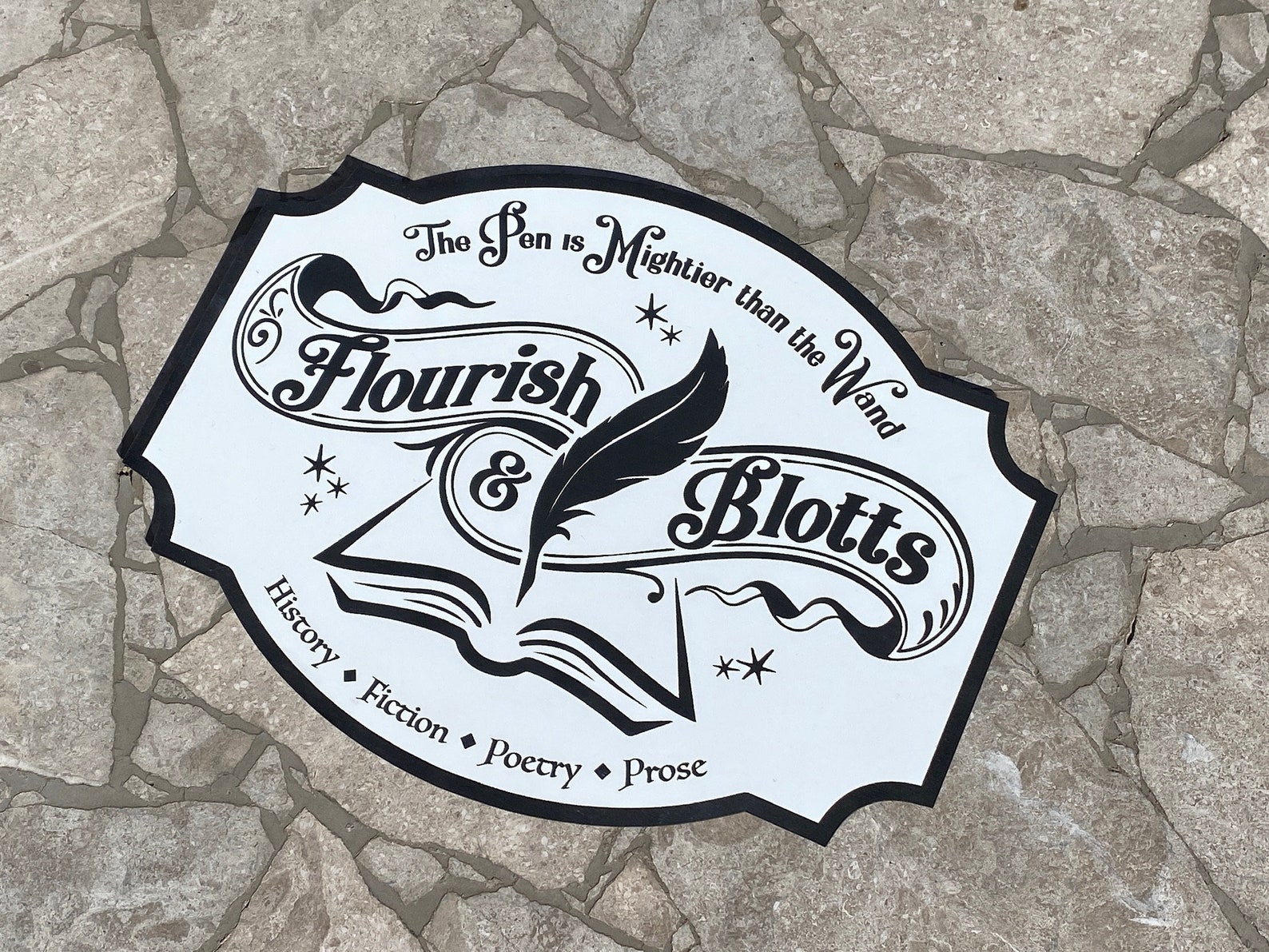 Flourish &amp; Blotts Sign | Etsy