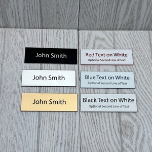 Custom Personalized Engraved Professional Name Badges - Reusable Name Tags - Bulk Pricing - Multiple Colors and Fonts