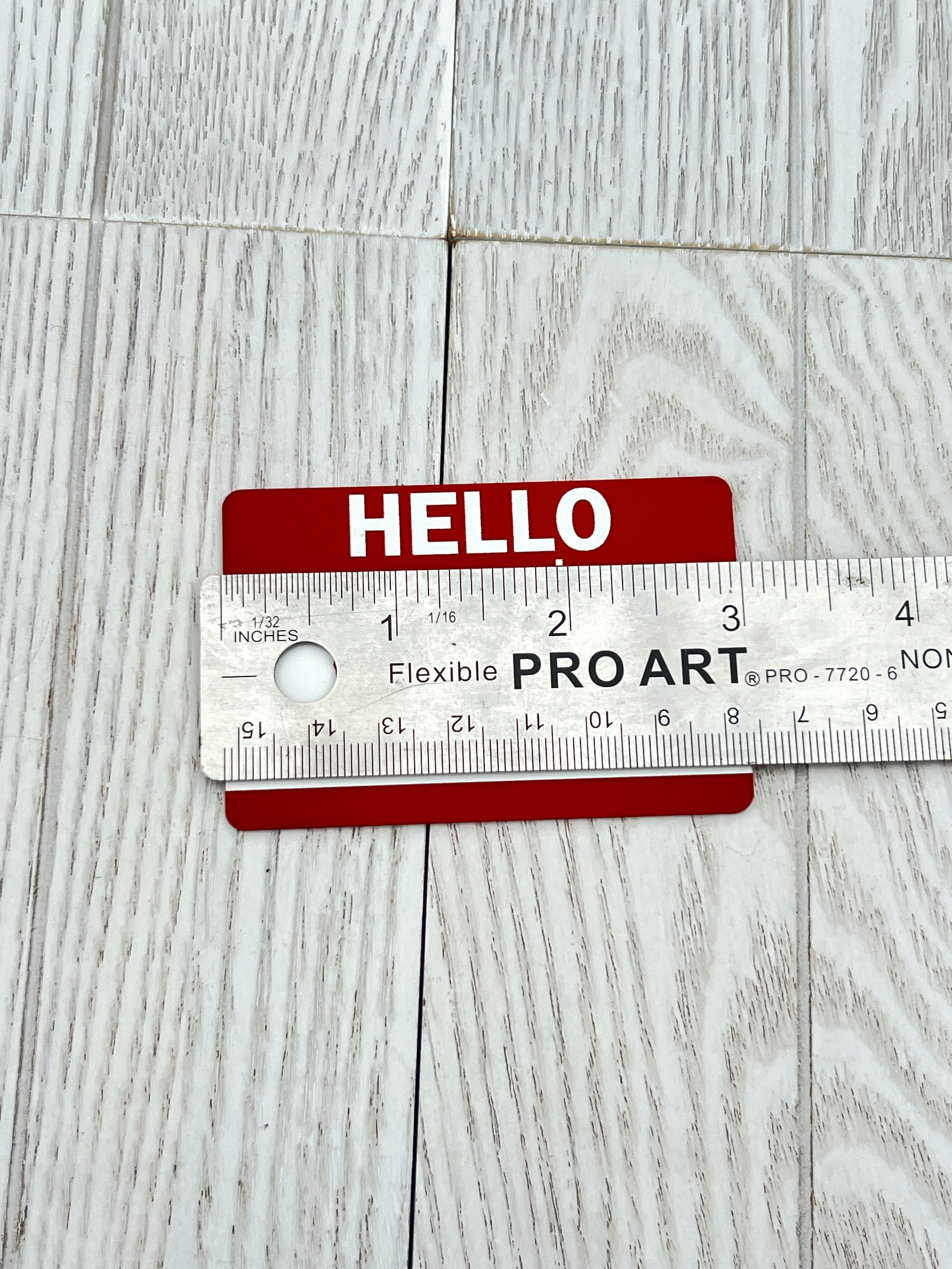 Custom Engraved - Wearable Plastic Name Badge - Hello My