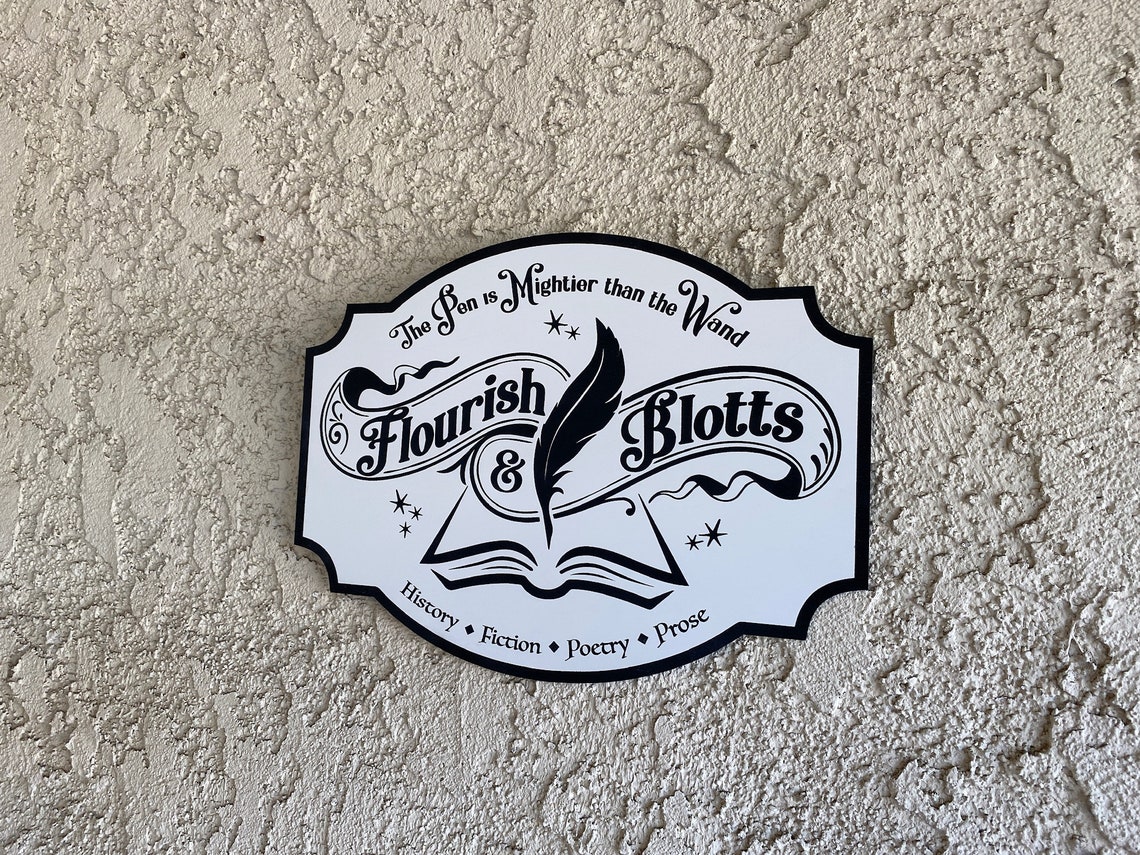 Flourish &amp; Blotts Sign | Etsy