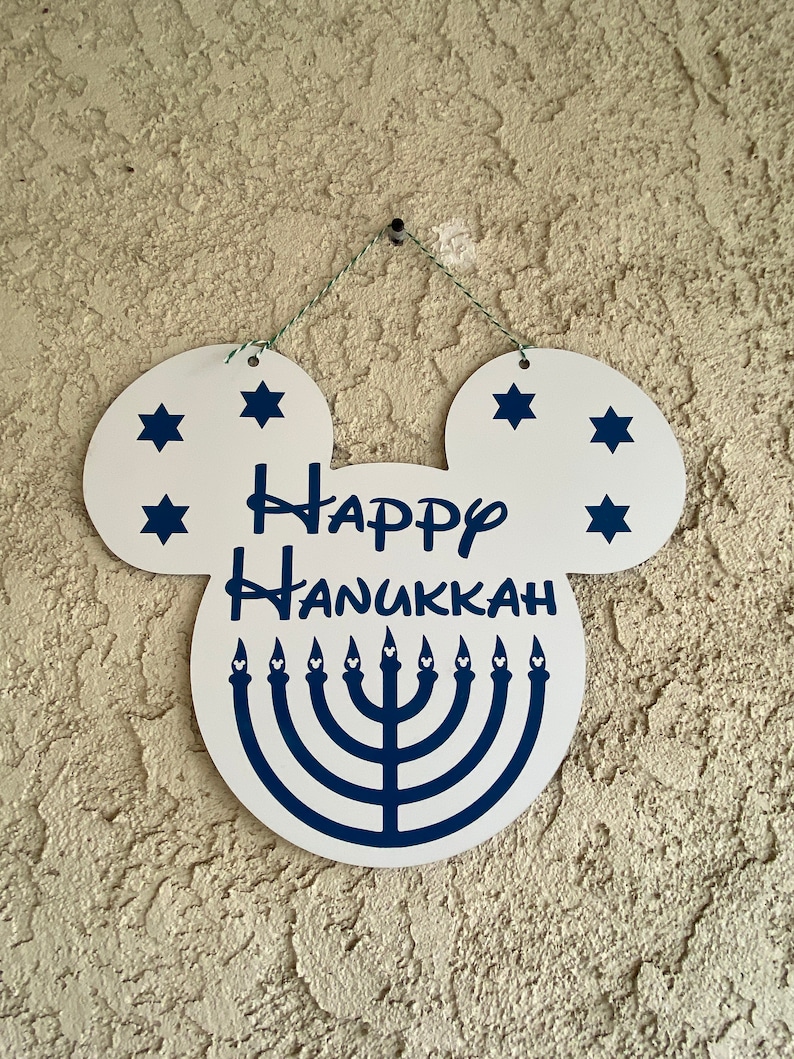 Disney Mickey Happy Hanukkah Sign Etsy