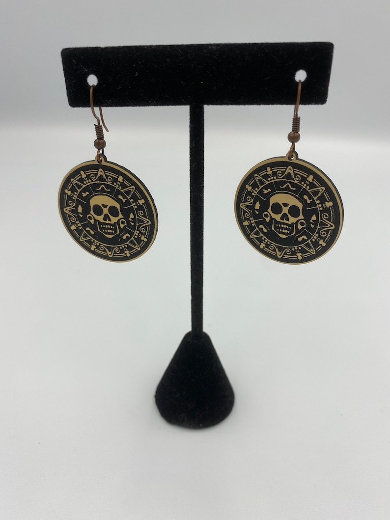 Aztec Coin Earrings image 1