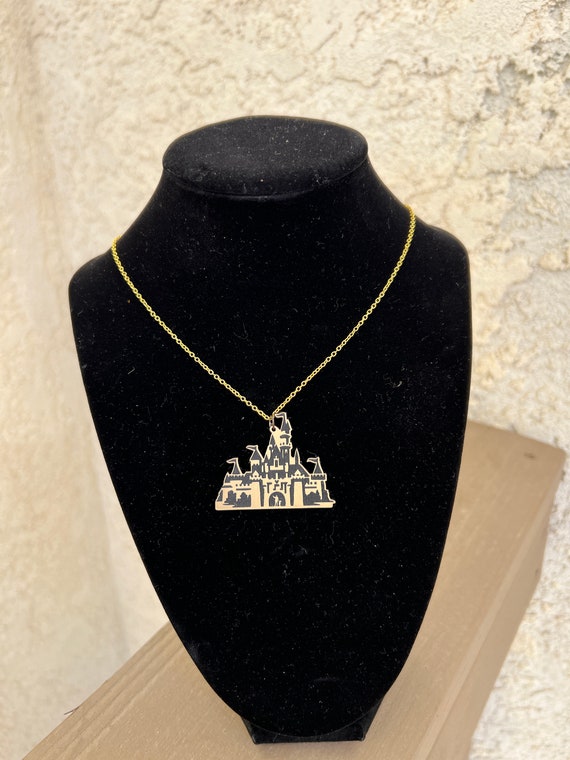 Disneyland Castle Necklace Etsy