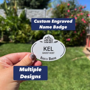 Haunted Mansion Inspired - Custom Name Badge - Wearable - Three Designs Available