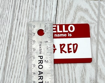 Custom Engraved - Wearable Plastic Name Badge - Hello My