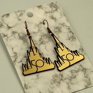 Disney World 50th Anniversary Castle Earrings image 7