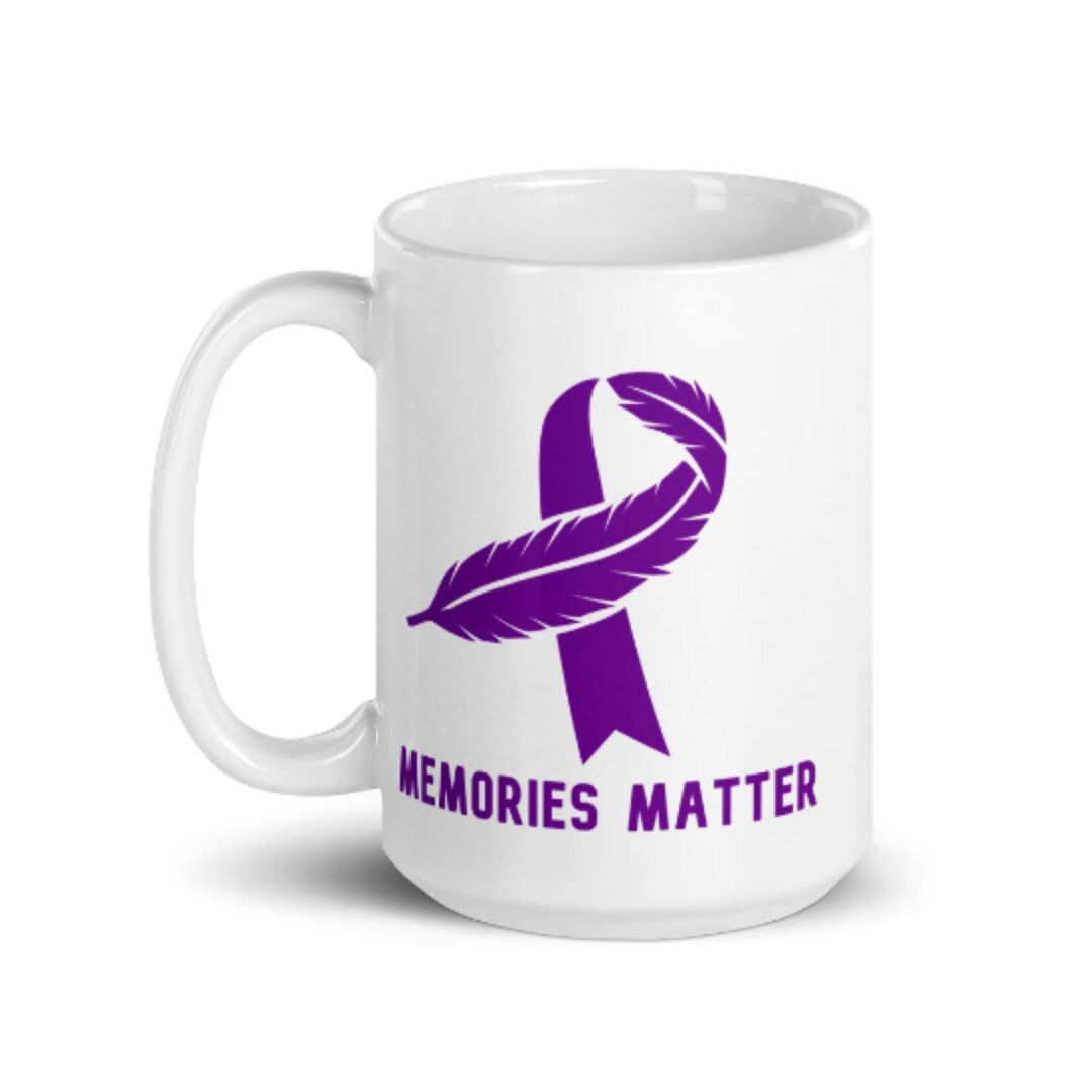 Alzheimers Awareness 15 Ounce Cups, Dementia Caregiver Coffee 11 Ounce