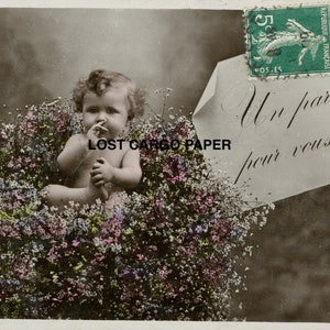 BABY ANKÜNDIGUNG - Vintage Postkarte Digitale Downloads