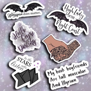 ACOTAR Laptop Stickers, A Court of Thorns and Roses, Bookish Stickers, Book Lovers Stickers, Book Sticker Pack, Book lover gift