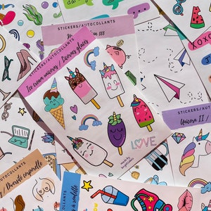 sticker sheet aesthetic planner bullet journal scrapbook etsy