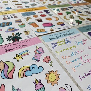 sticker sheet aesthetic planner bullet journal scrapbook etsy