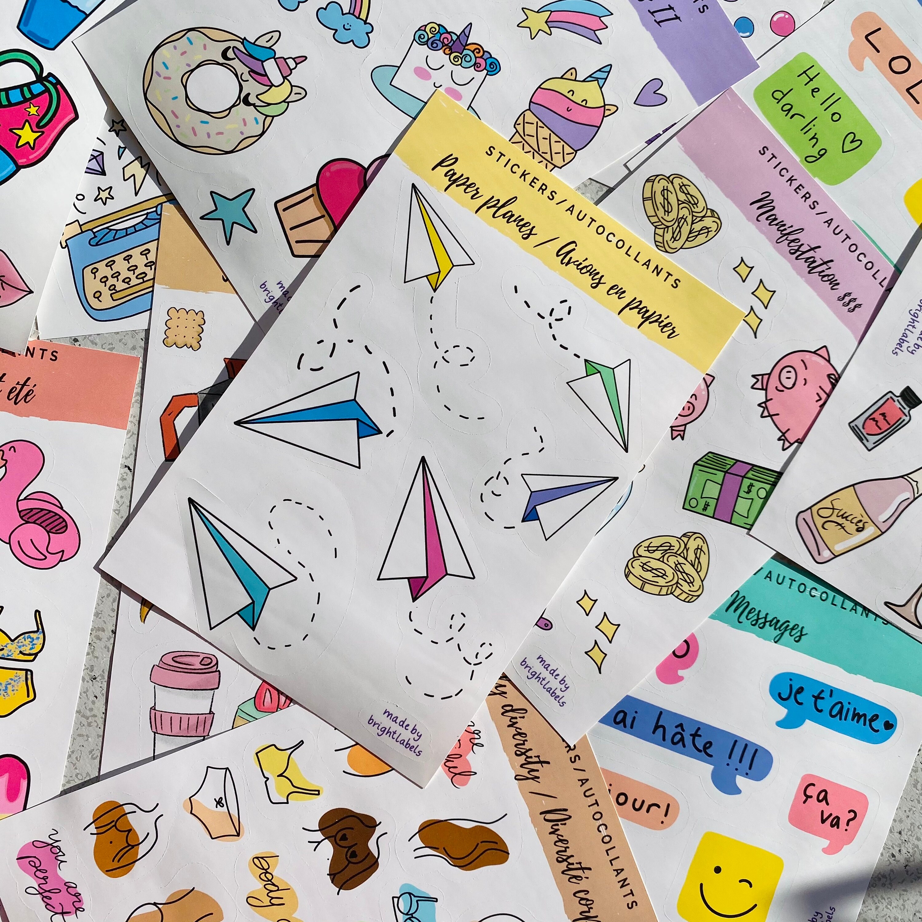 sticker sheet aesthetic planner bullet journal scrapbook etsy