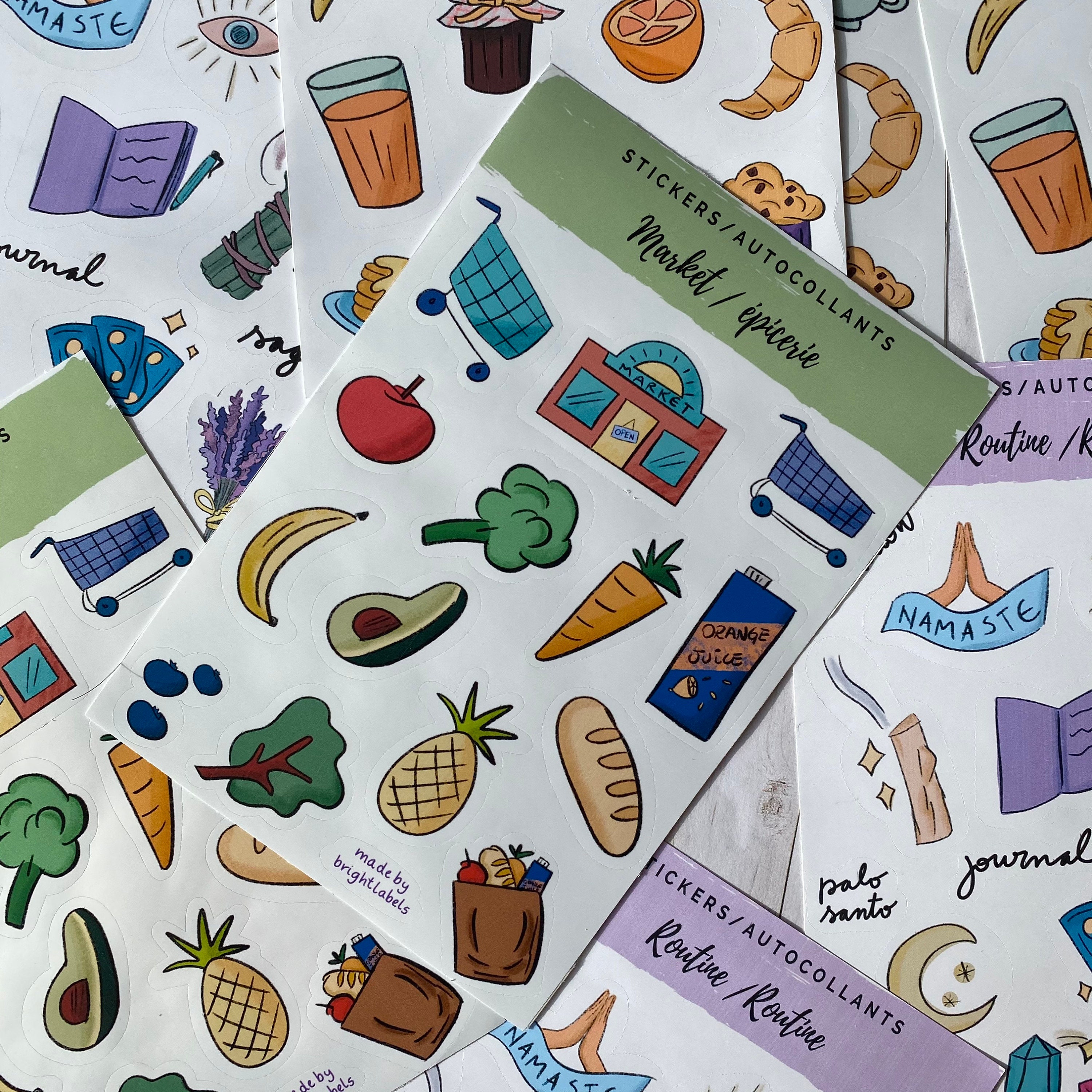 sticker sheet aesthetic planner bullet journal scrapbook etsy