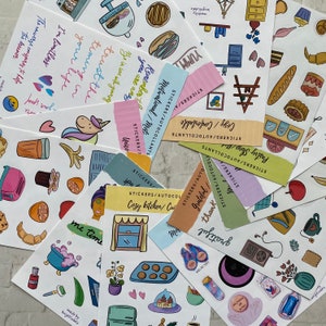sticker sheet aesthetic planner bullet journal scrapbook etsy