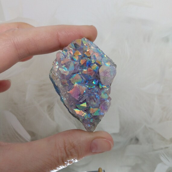Home Décor Home & Living Rocks & Geodes Angel Aura 214g Aura Amethyst ...