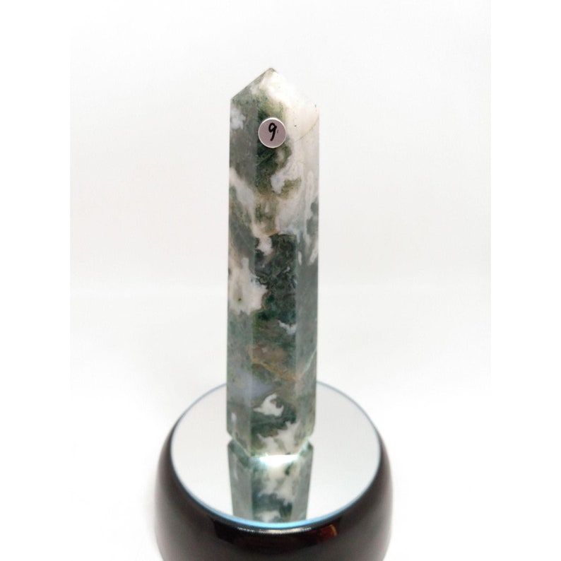 Moss Agate Druzy Crystal Points