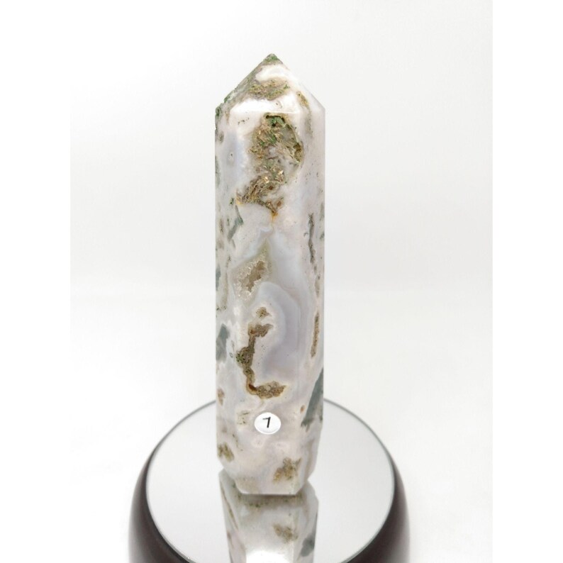 Moss Agate Druzy Crystal Points